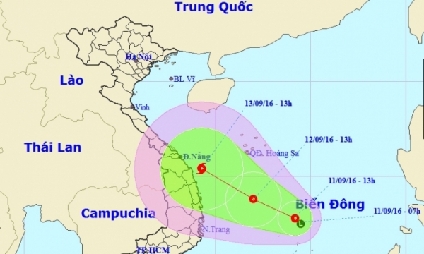 Áp thấp khả năng mạnh thành bão vào Khánh Hòa - Quảng Ngãi 
